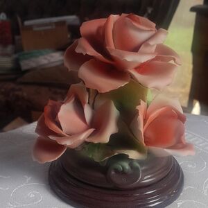 Elegant Rose Bouquet Figurine